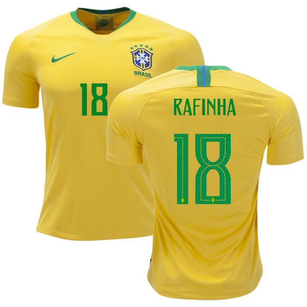 Brazil #18 Rafinha Home Soccer Country Jersey - Click Image to Close